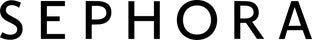 Sephora logo with bold black letters on a white background.