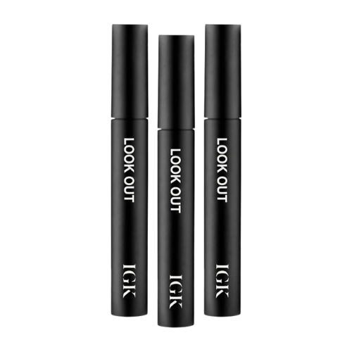 Three IGK Look Out root touch-up sprays in black packaging.